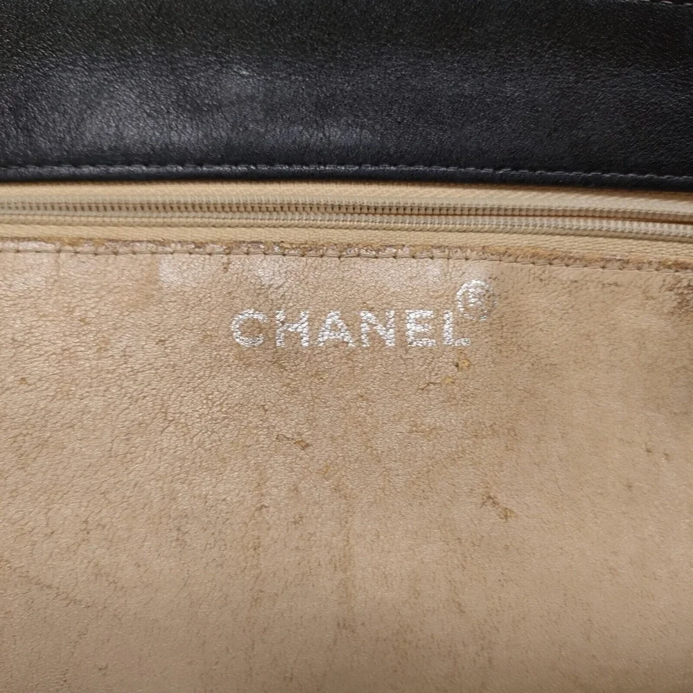 Chanel Tote Bag Black Leather